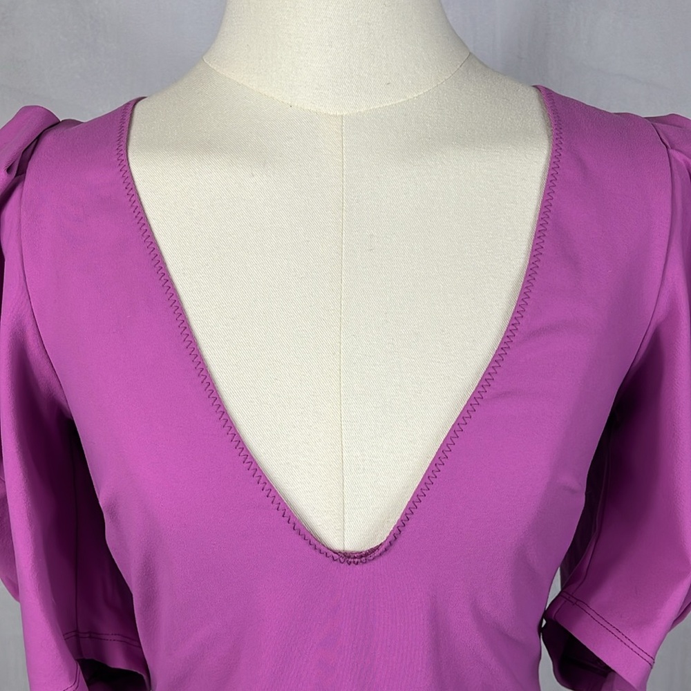 Free People‎ Va Va Voop Bodysuit in Wildberry Purple. - Picture 7 of 11